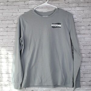 Abercrombie kids 13/14 Youth Silver Long Sleeve Crew Neck T Shirt